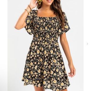 Francesca’s Lisa smocked floral dress